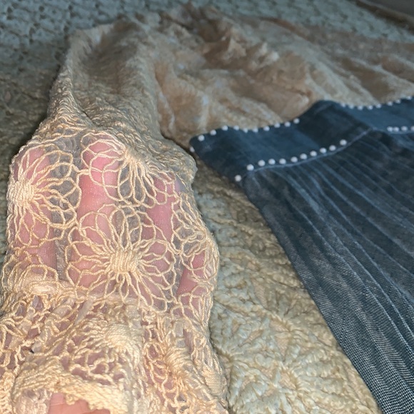 Freebird boho country dress lace western COSTUME model XS 0 2 S LONG free people - Picture 4 of 11